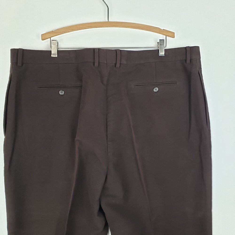 J Peterman Mens Moleskin Pants Brown Duca Visconti Italy Suspender Buttons 46x29 - Picture 4 of 8